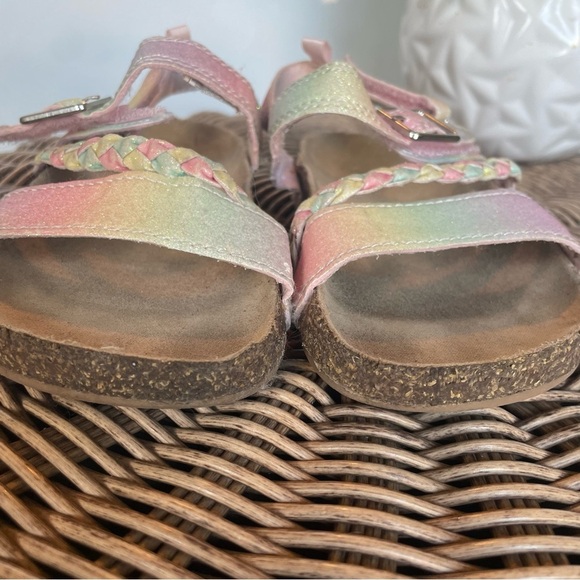 Oshkosh Girl Rainbow glitter sandals size 10m - Picture 4 of 13